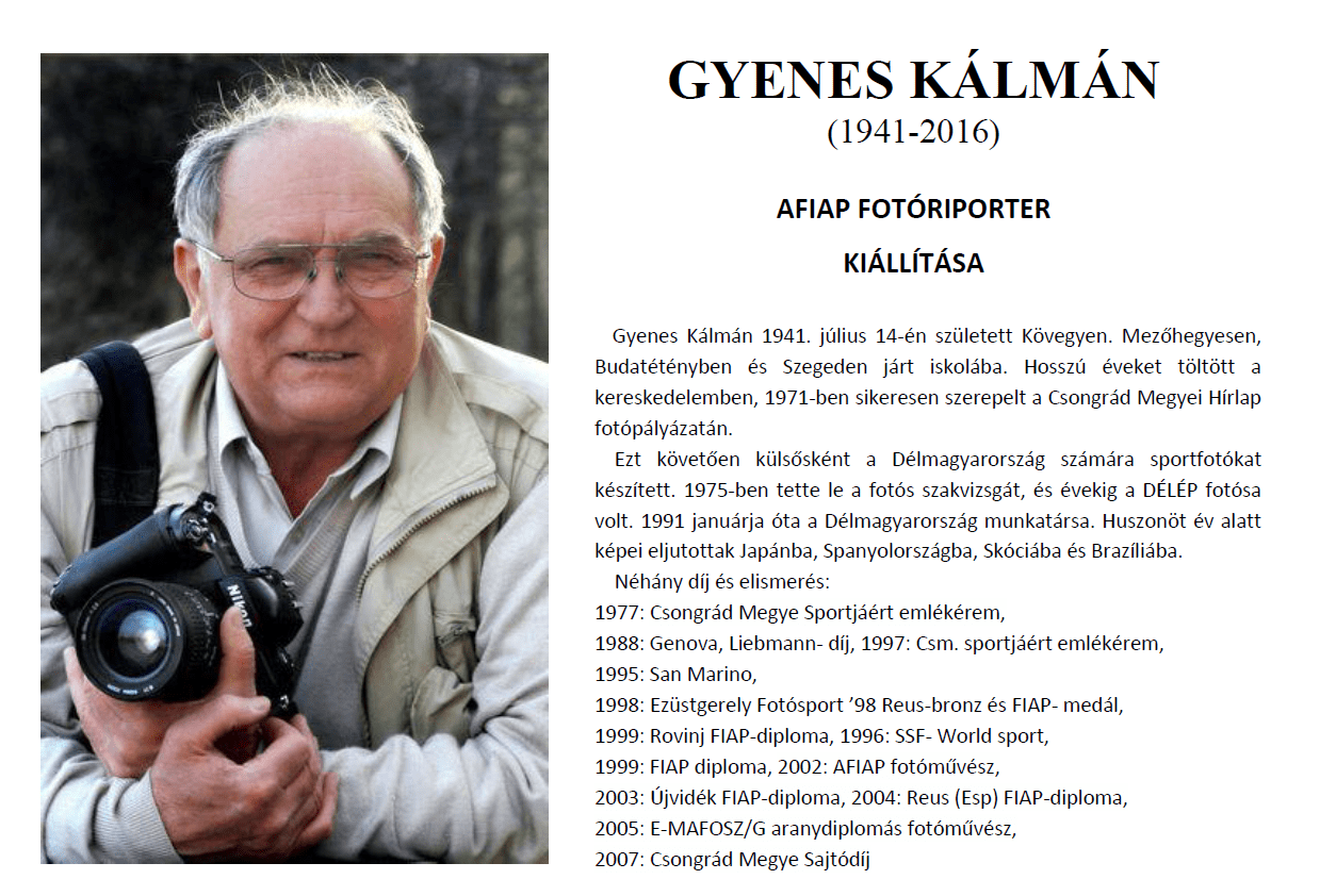 Gyenes Kálmán fotókiállítás